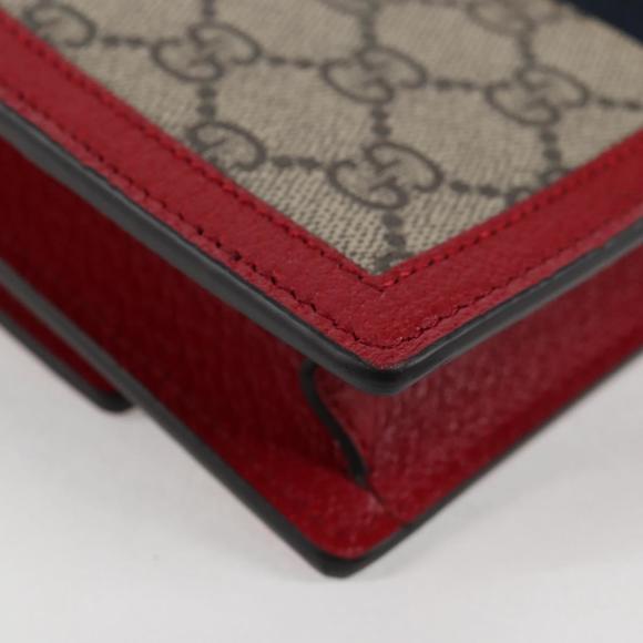 GUCCI GG Supreme Queen Margaret Wallet PVC Beige 476079 496334 Auth ac3848M - Picture 12 of 16